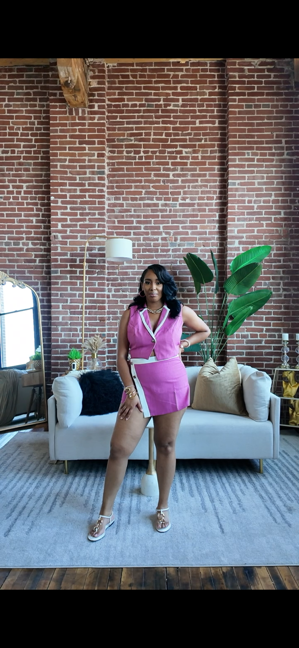 Bel-Air Two-Piece Pink Skort Set