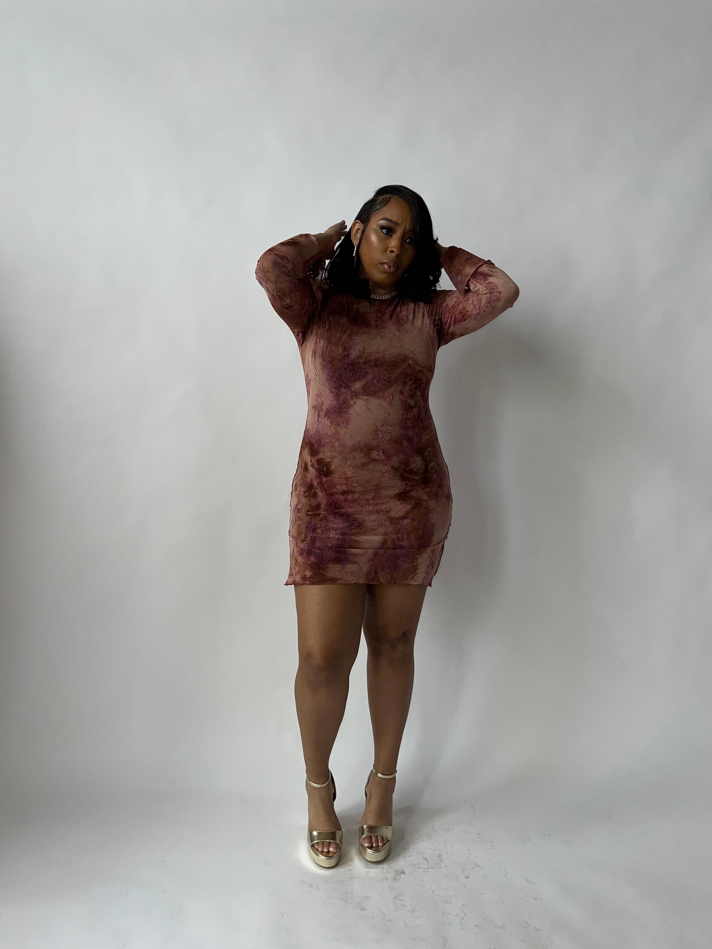 Blushed Rose Mini Dress