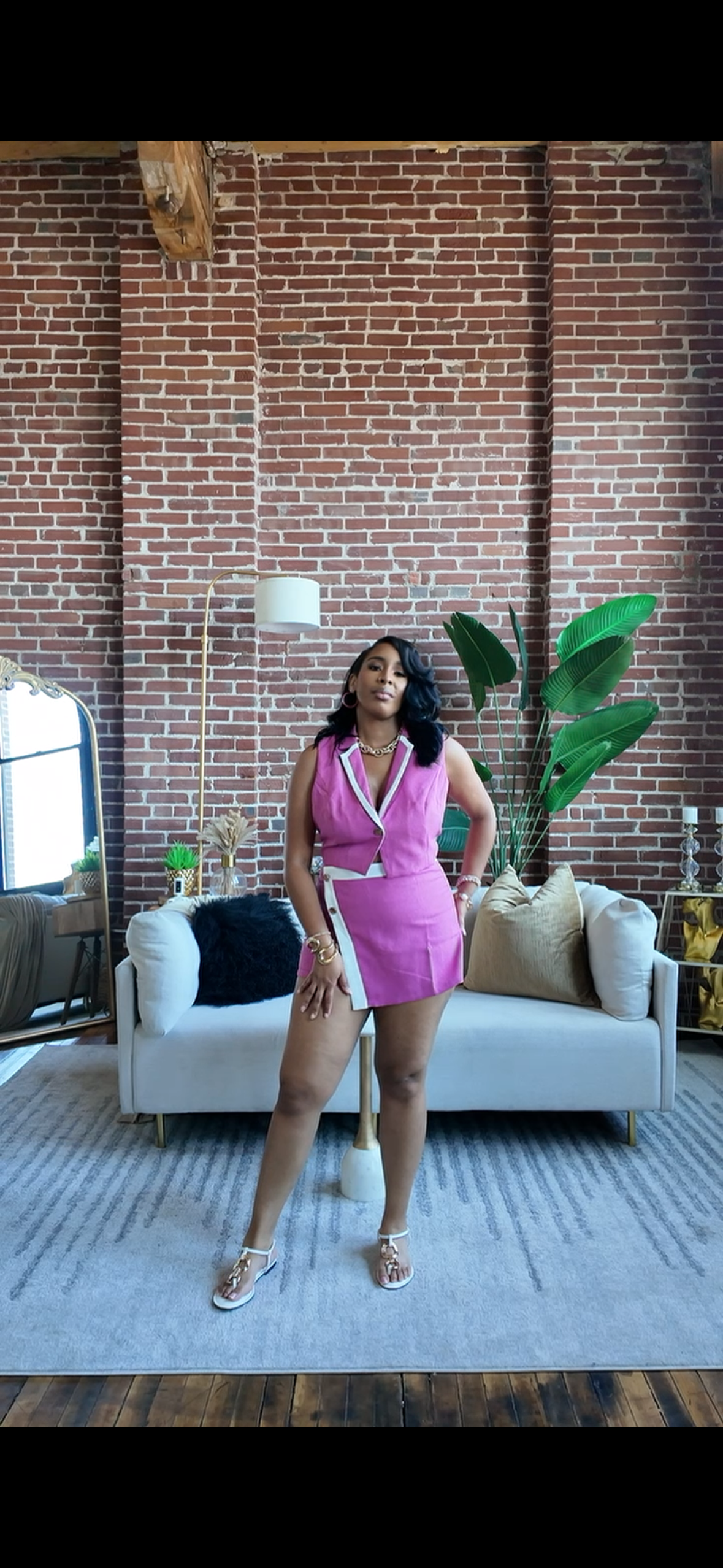 Bel-Air Two-Piece Pink Skort Set