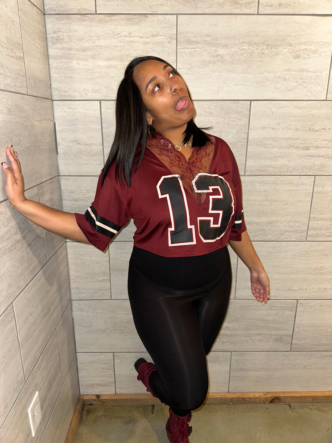 Team Player Burgundy Lace Jersey