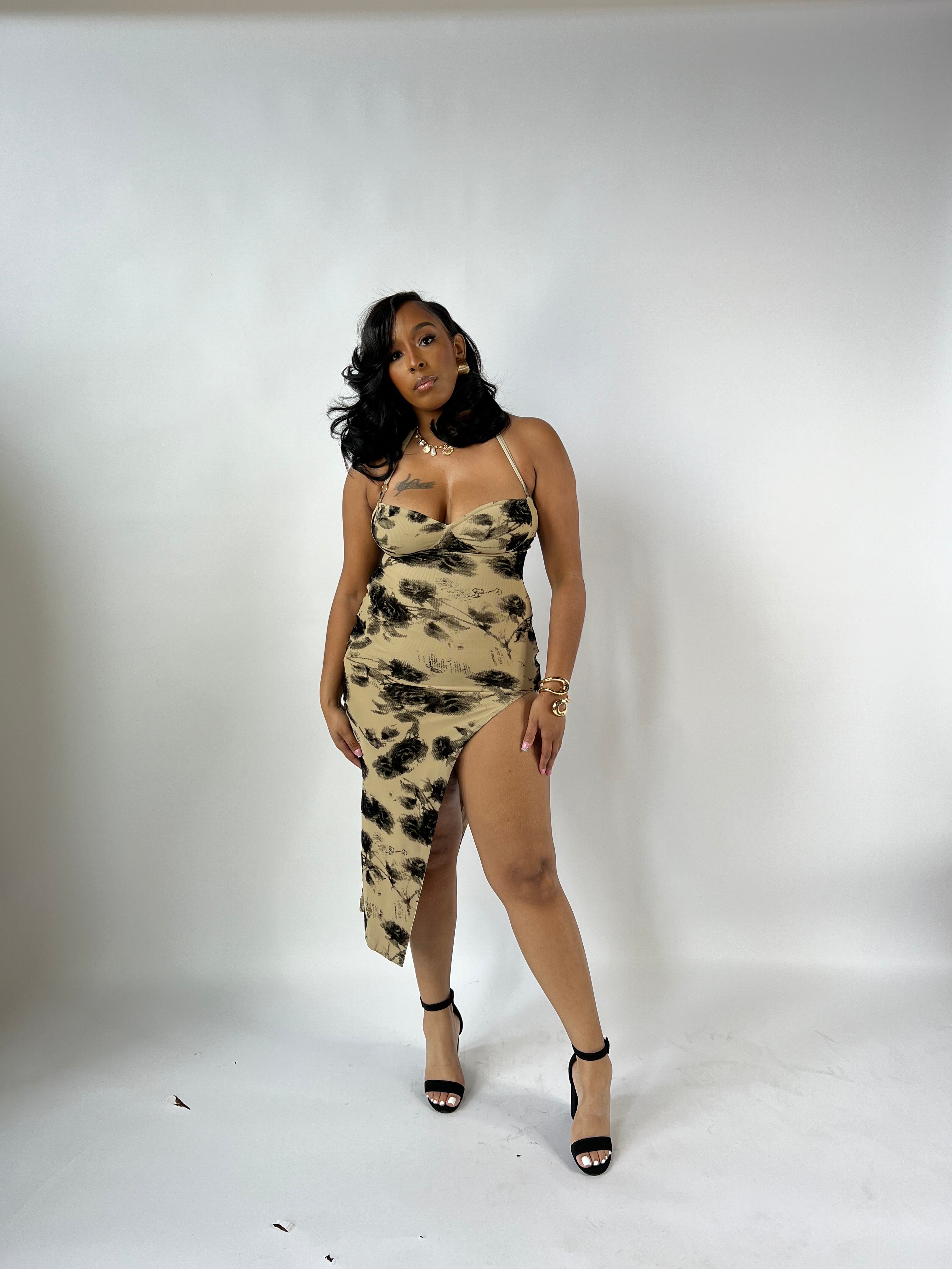 Slit Decision Dress (midi dress with long slit).