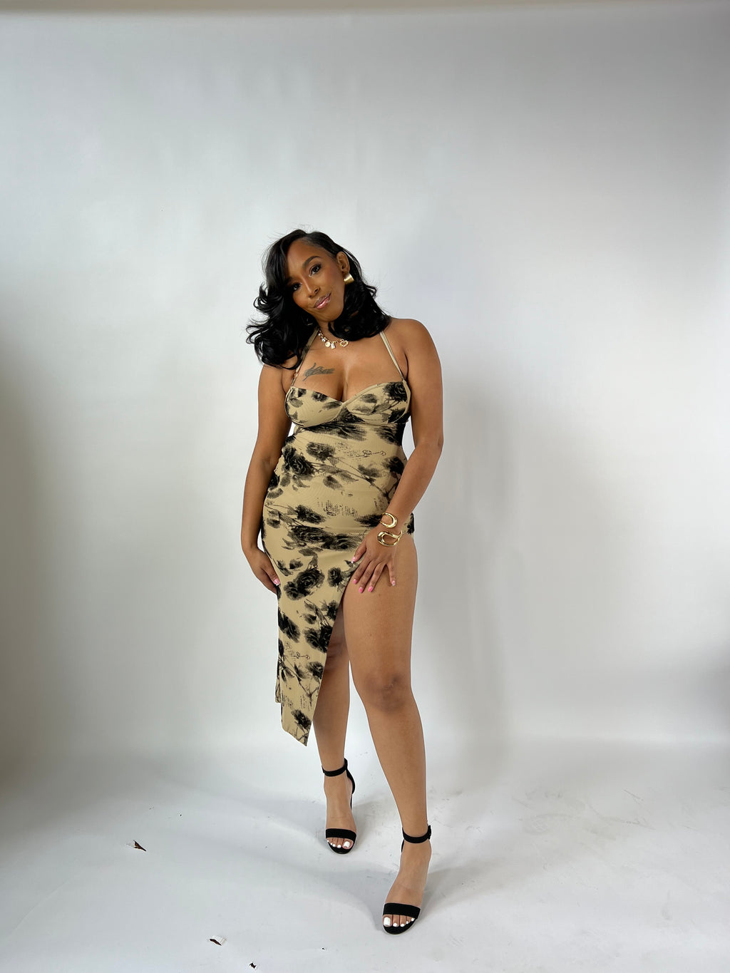 Slit Decision Dress (midi dress with long slit).