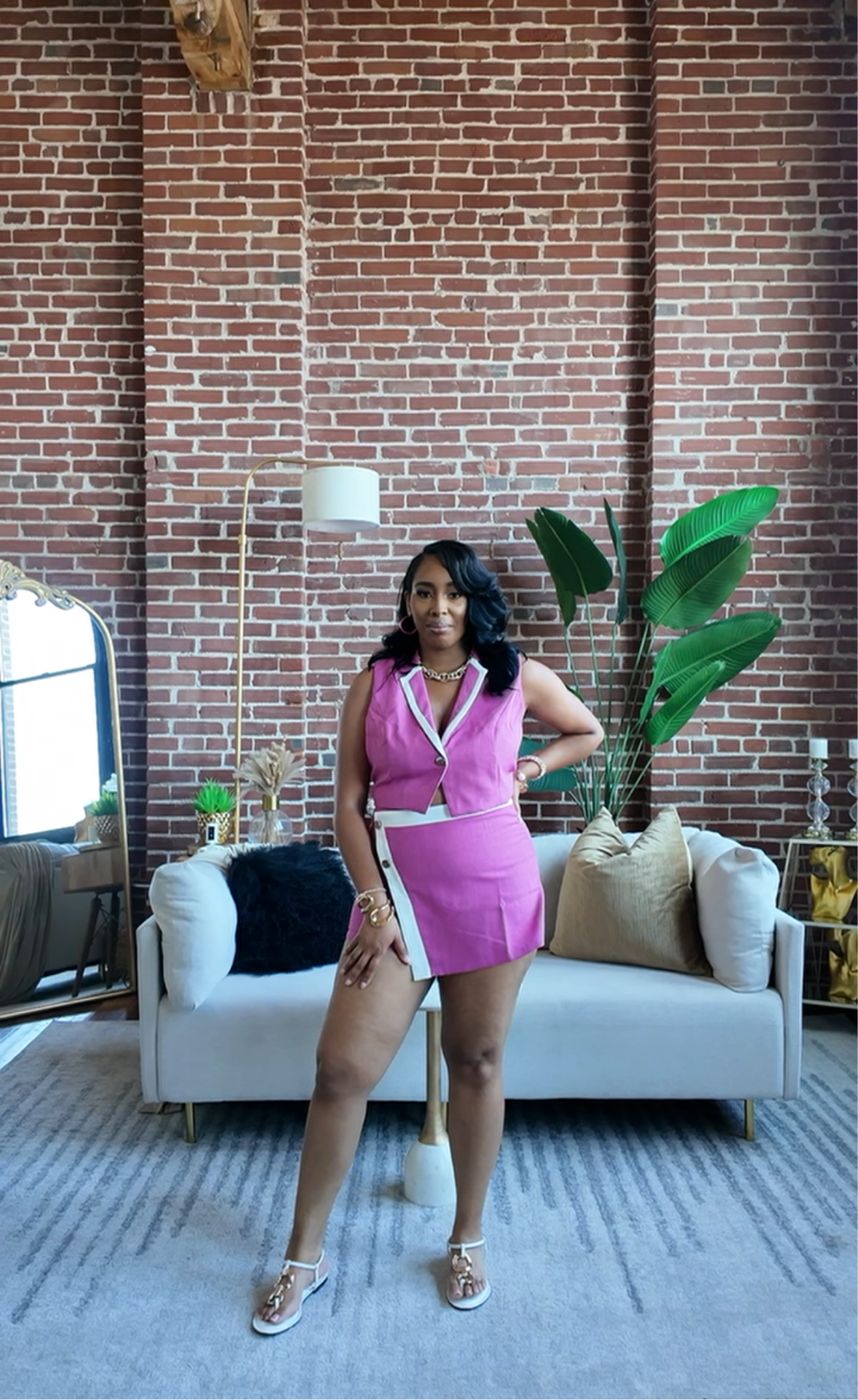 Bel-Air Two-Piece Pink Skort Set