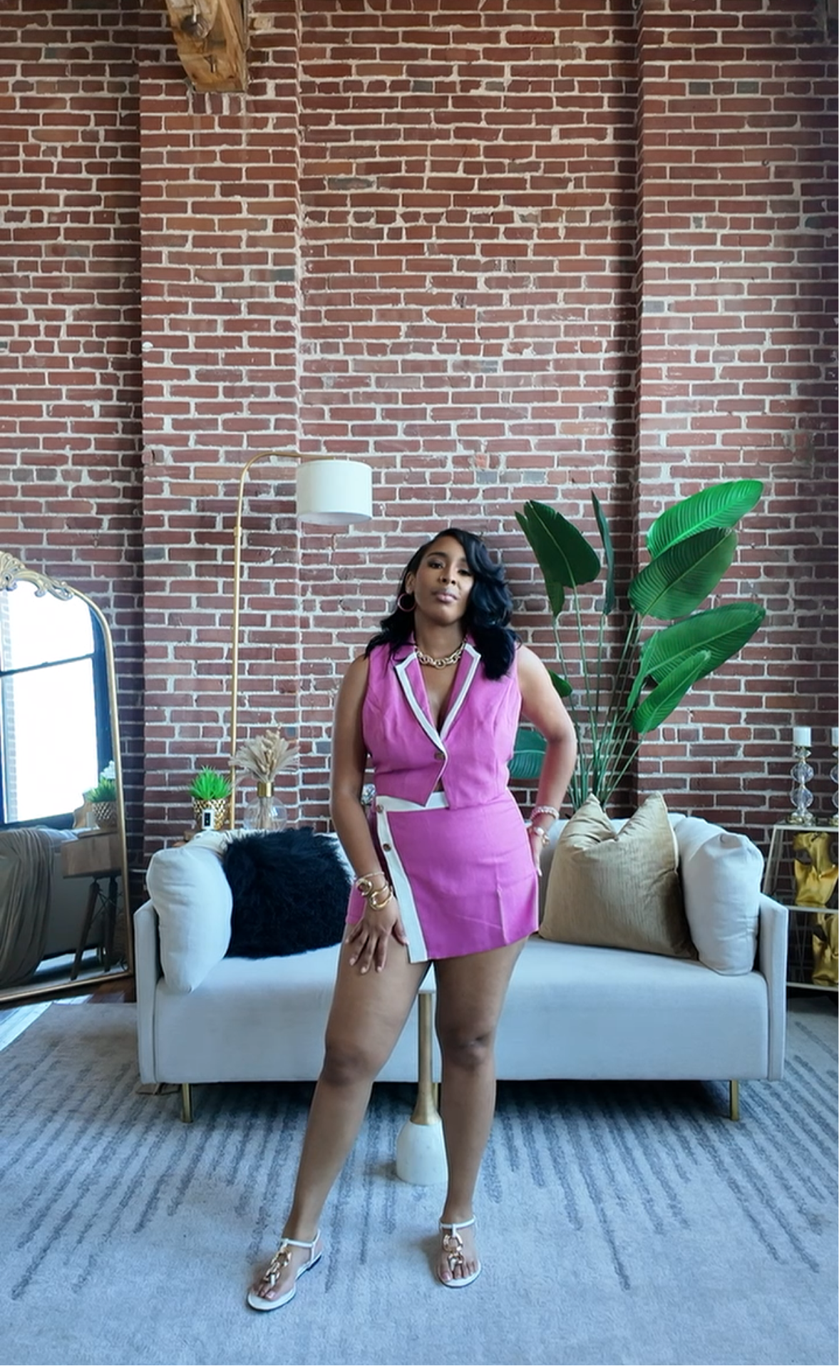 Bel-Air Two-Piece Pink Skort Set