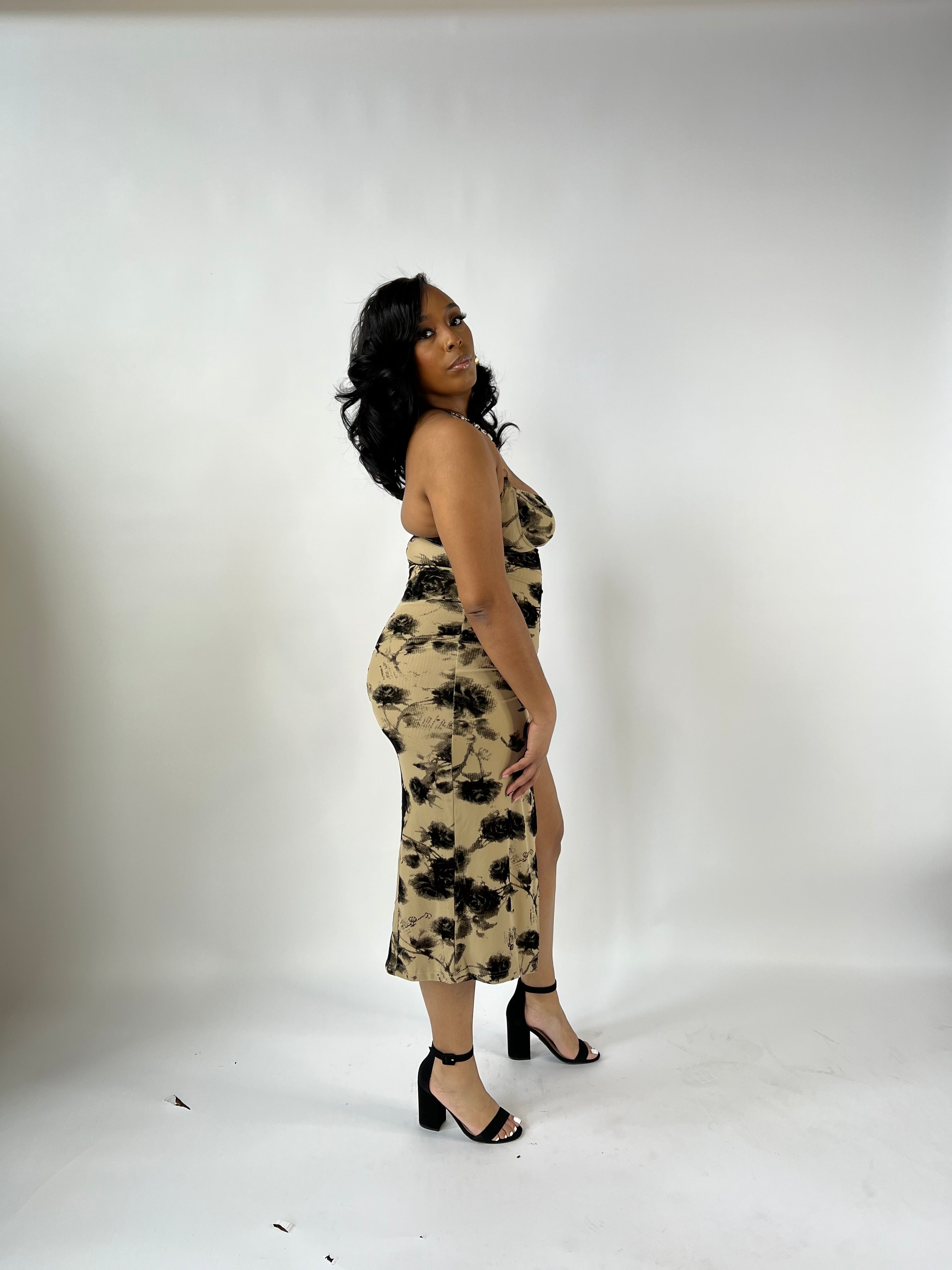 Slit Decision Dress (midi dress with long slit).