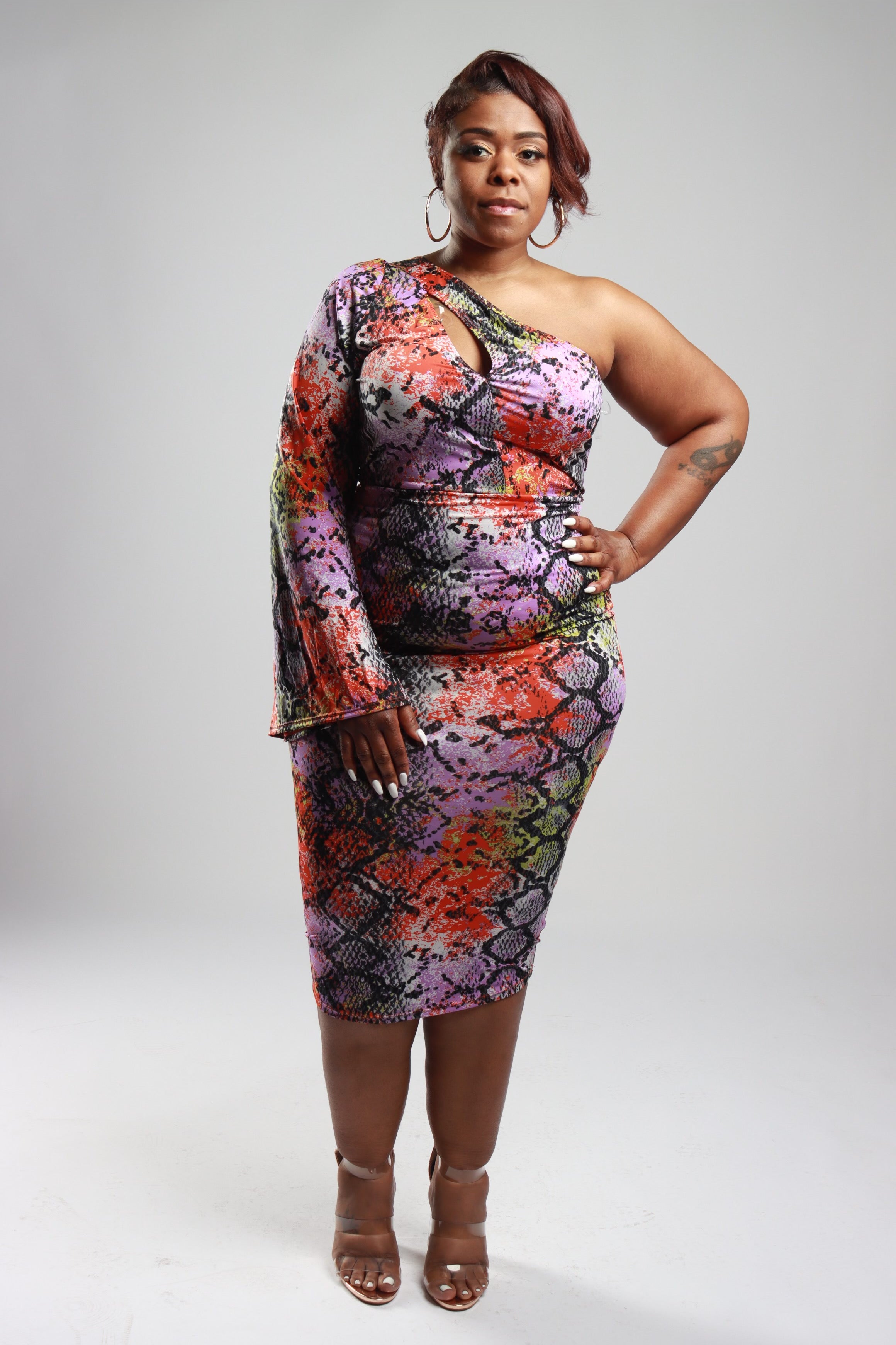 Multi Snake Dress- Plus Size