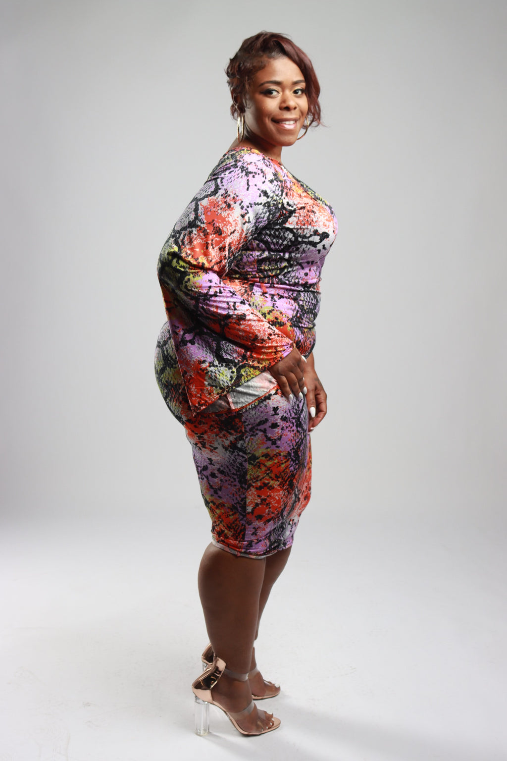 Multi Snake Dress- Plus Size
