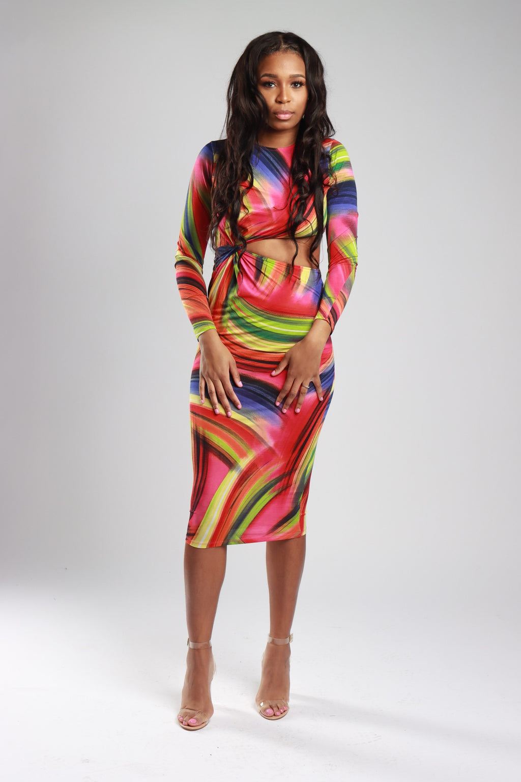 Cut It Out Midi Dress