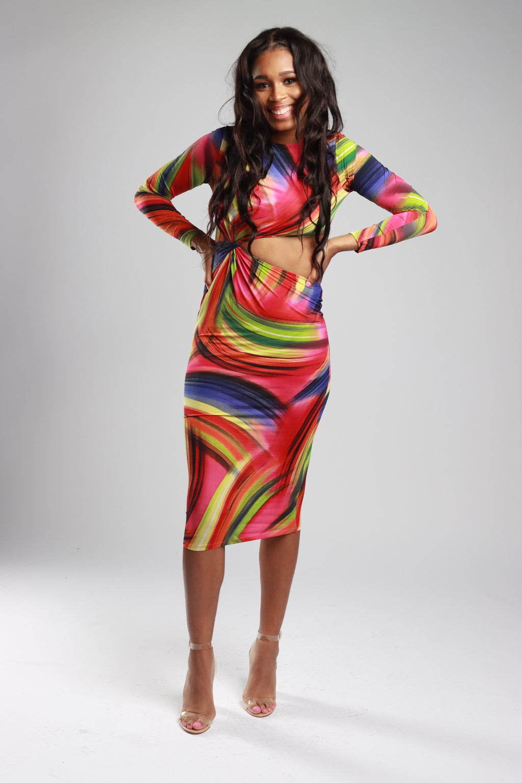 Cut It Out Midi Dress